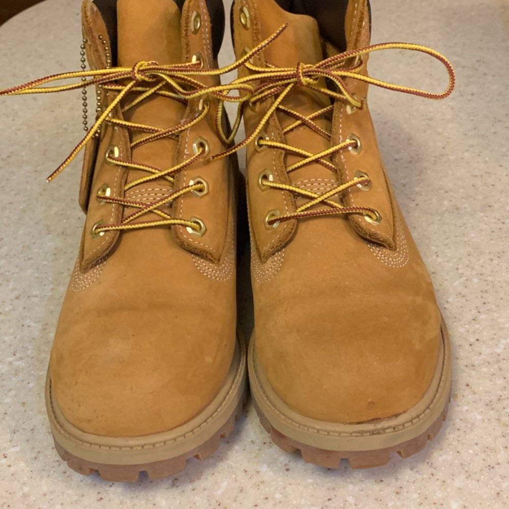 Timberland 7" boots, 4 jr., 6 wm